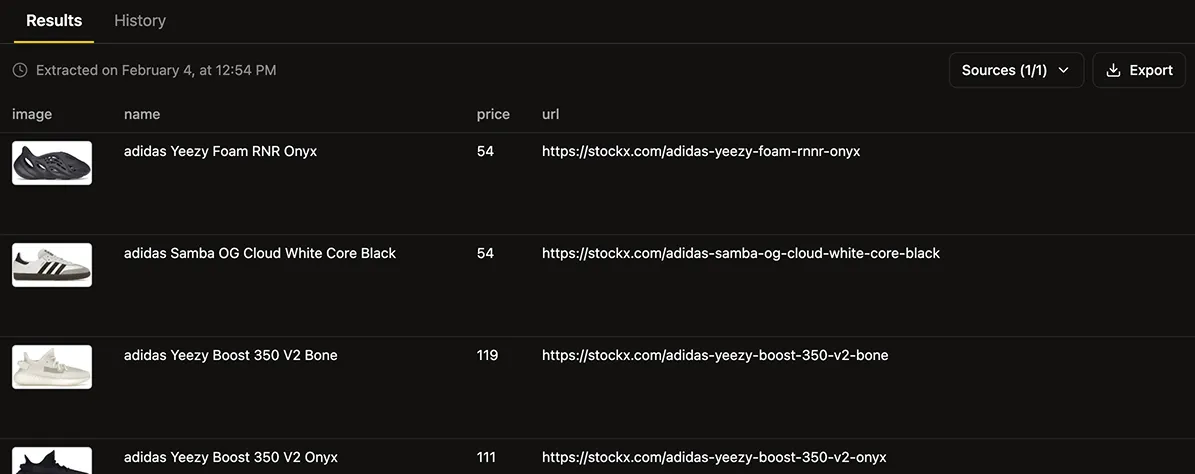Scrape E-commerce Product Catalogue: Check Results