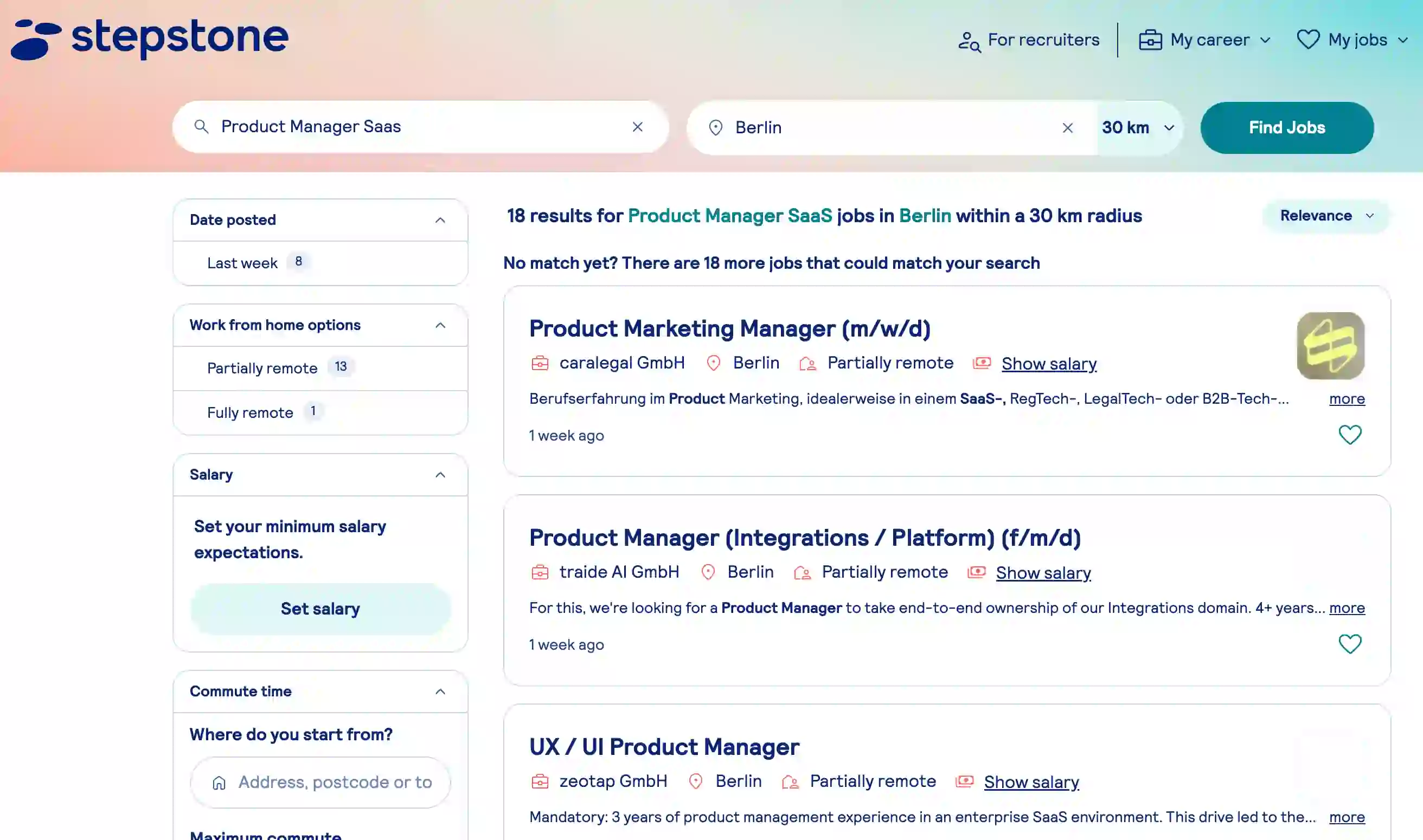 Stepstone Scraper Jobs screenshot